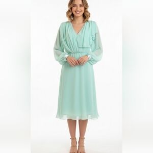 Vintage Dress LALIQUE By Hildegarde Sausuk vintage 80s mint color size S @K